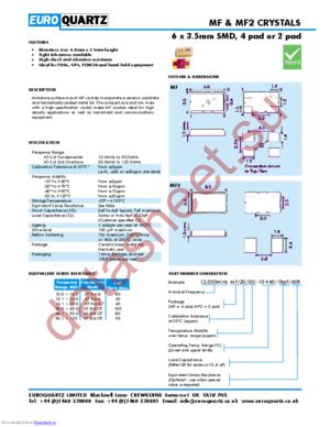 10.000MHZMF2/10/20/-55+125/SR datasheet  