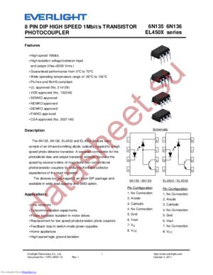 6N135M-V datasheet  