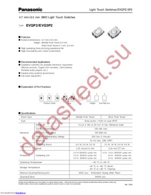 EVQ-3P2F02K datasheet  
