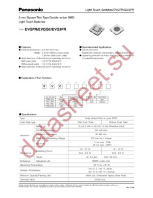 EVQ-PR3A10 datasheet  