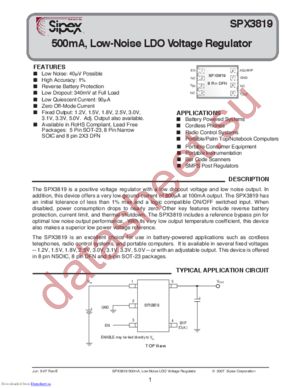 SPX3819M5-L-1-5/TR datasheet  