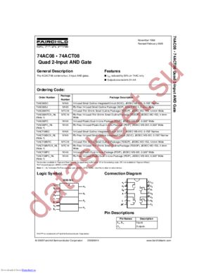 74AC08PCX datasheet  