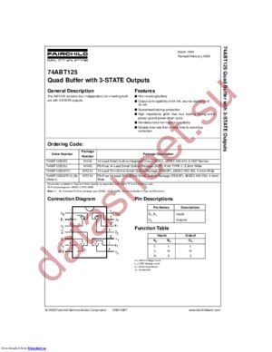 74ABT125CSC-NL datasheet  