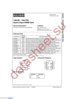 74AC00SCX-NL datasheet  