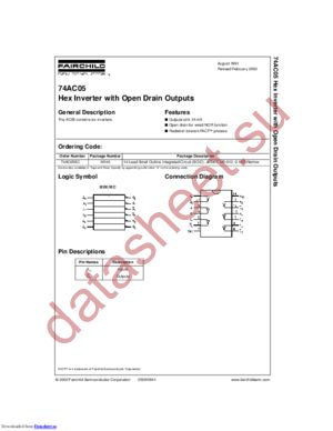 74AC05SCX-NL datasheet  