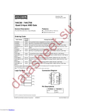 74ACT08MTCX-NL datasheet  