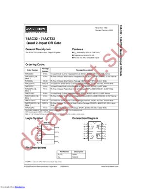 74AC32PC-NL datasheet  