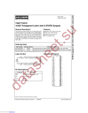 74ACT16373MTD_Q datasheet  