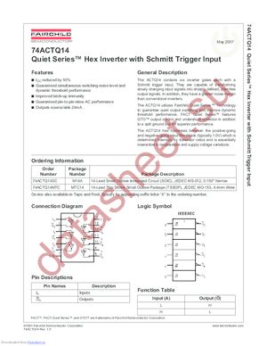 74ACTQ14MTC_Q datasheet  