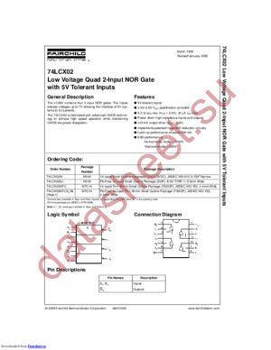 74LCX02MTCX-NL datasheet  