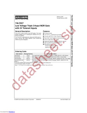 74LCX27MTCX-NL datasheet  