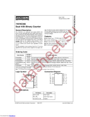 74VHC393MTCX-NL datasheet  