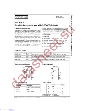 74VHC541MTC-NL datasheet  