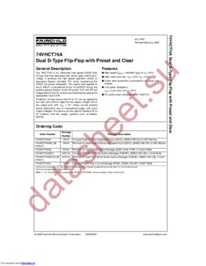 74VHCT74AMX_NL datasheet  