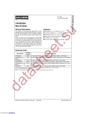 74VHCU04MX-NL datasheet  