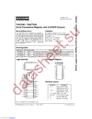 74AC646SCX-NL datasheet  