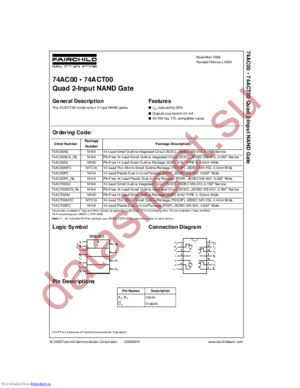 74ACT00SCX-NL datasheet  