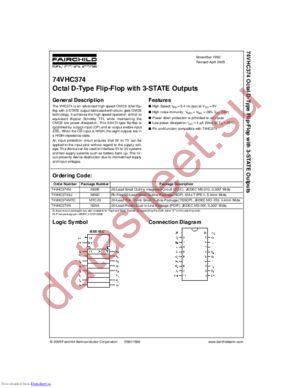 74VHC374MX_NL datasheet  