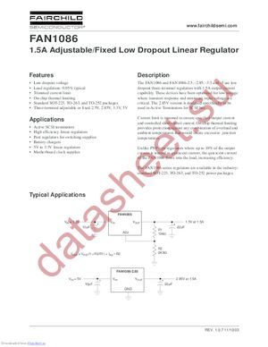 FAN1086DX-NL datasheet  