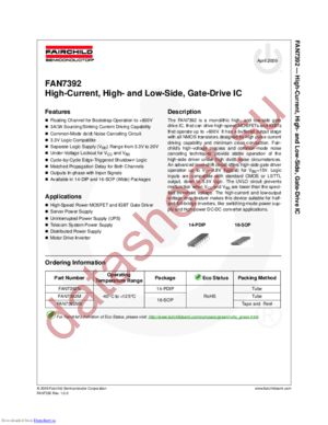 FAN7392N datasheet  