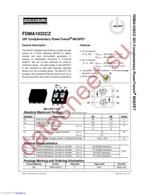 FDMA1032CZ_08 datasheet  