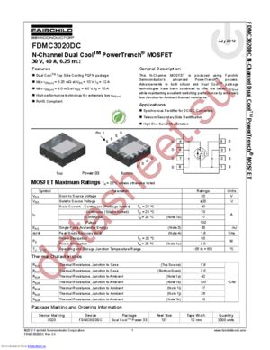 FDMC3020DC datasheet  