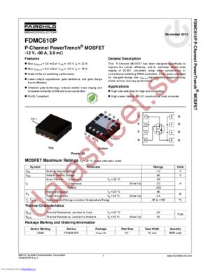 FDMC610P datasheet  