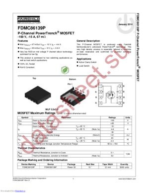 FDMC86139P datasheet  