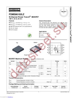 FDMC86102LZ datasheet  