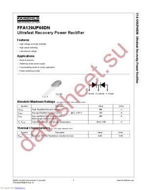 FFA120UP60DN datasheet  