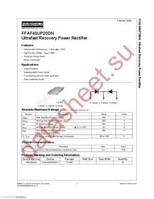 FFAF40UP20DN datasheet  