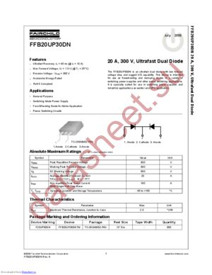 FFPF10UP30ST datasheet  