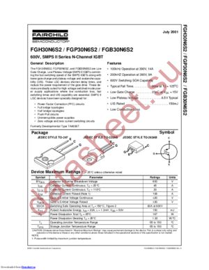 FGH30N6S2_01 datasheet  