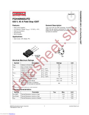 FGH40N60UFD datasheet  