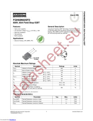 FGA60N60UFD datasheet  