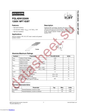 FGL40N120AN datasheet  