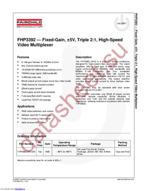 fhp3392 datasheet  