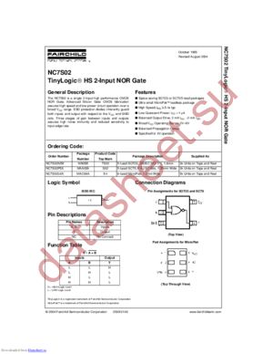 NC7S02M5X-NL datasheet  