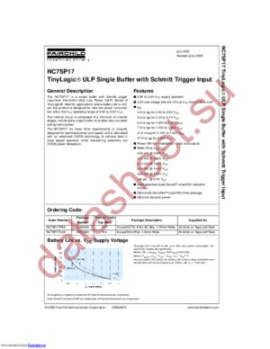 NC7SP17P5X-NL datasheet  