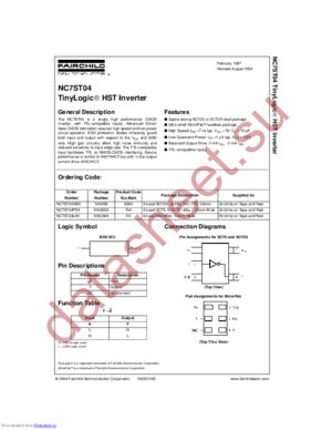 NC7ST04P5X-NL datasheet  