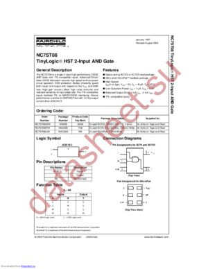 NC7ST08M5X-NL datasheet  