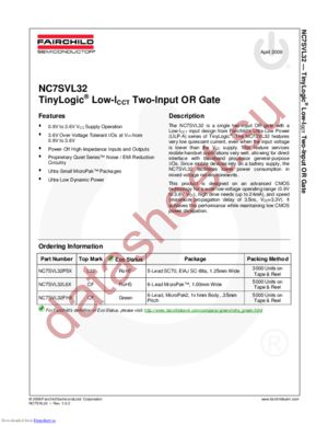 NC7SVL32P5X datasheet  