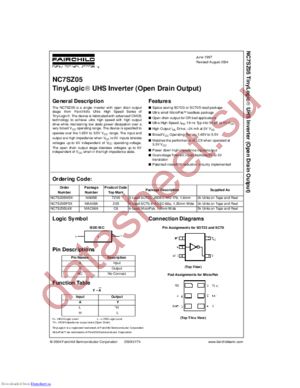 NC7SZ05P5X-NL datasheet  