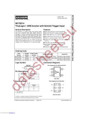 NC7SZ14P5X-NL datasheet  