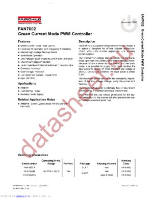 FAN7602MX datasheet  