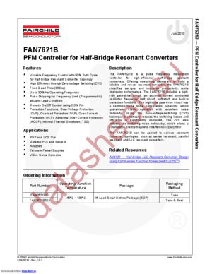 FAN7621B datasheet  