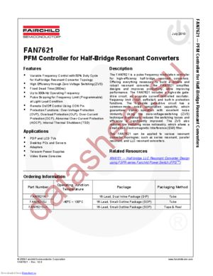 FAN7621 datasheet  