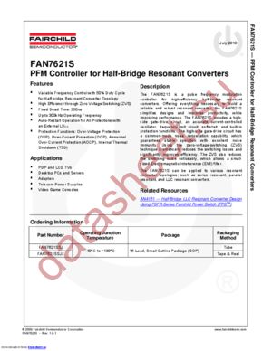 FAN7621S datasheet  