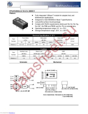 fb2026lf datasheet  