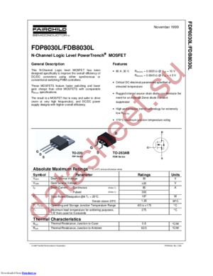 FDP8030L_Q datasheet  